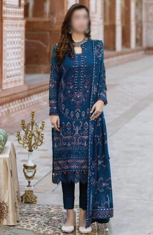 Johra Gold Embroidered Swiss Voile Collection 2024 - JH-148