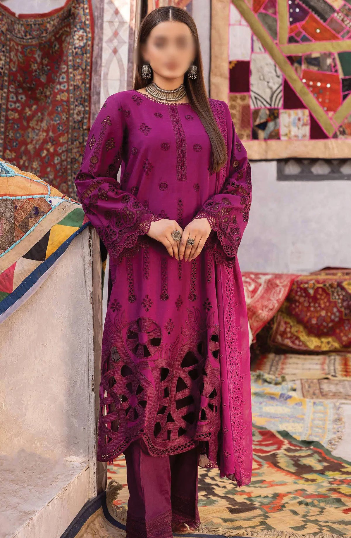 Johra Shafaq 4 Pcs Chikankari Lawn Collection 2024 - JH 228