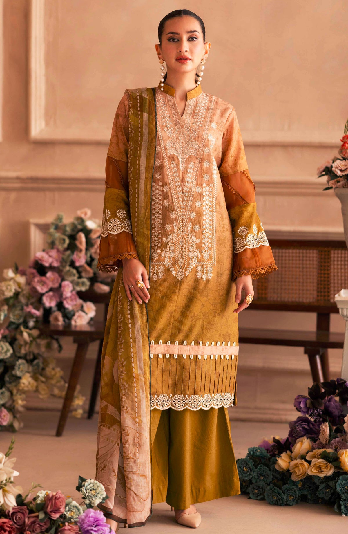 Rabi by Johra Embroidered Lawn Unstitched 3 Piece Suit - JH-262 - JH25RL - Green - Summer Collection