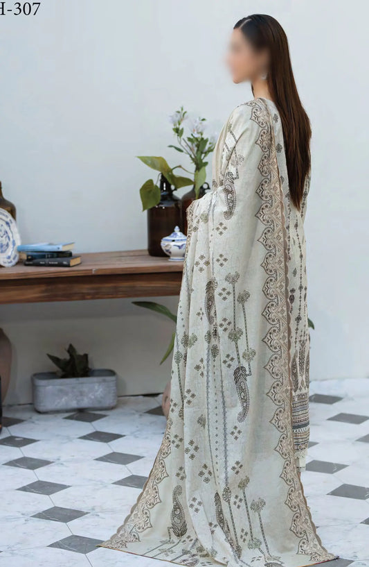 Johra Parwaaz Embroidered Printed Lawn Collection 2024 - JH 307
