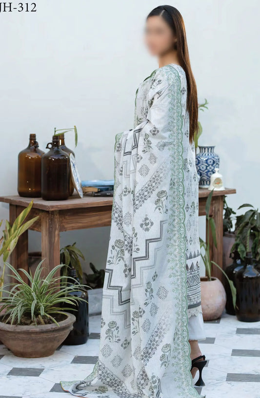 Johra Parwaaz Embroidered Printed Lawn Collection 2024 - JH 312
