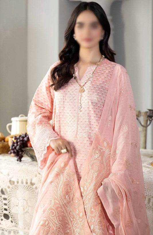Johra Nasheman Embroidered Banarsi Jacquard Lawn Collection 2024 - JH 530