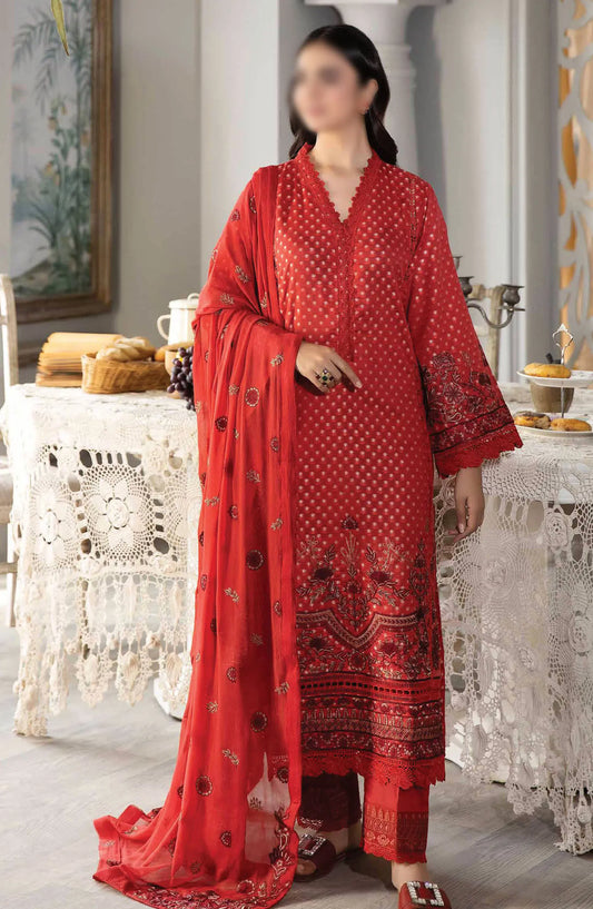 Johra Nasheman Embroidered Banarsi Jacquard Lawn Collection 2024 - JH 531
