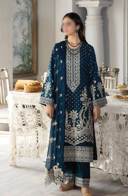 Johra Nasheman Embroidered Banarsi Jacquard Lawn Collection 2024 - JH 532