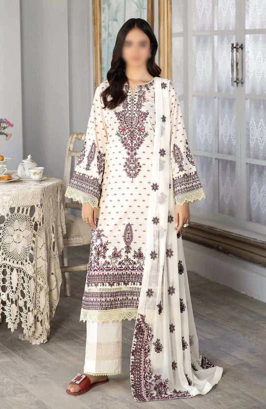 Johra Nasheman Embroidered Banarsi Jacquard Lawn Collection 2024 - JH 533