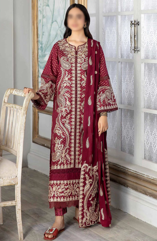 Johra Nasheman Embroidered Banarsi Jacquard Lawn Collection 2024 - JH 534