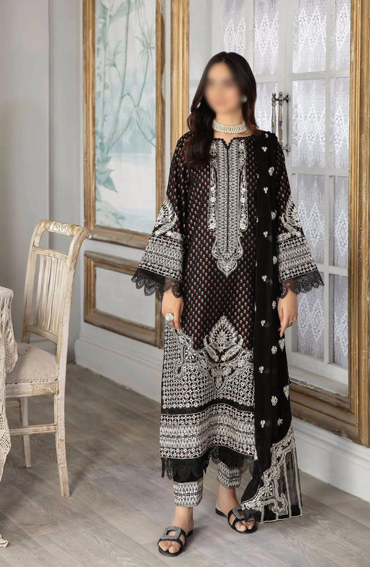 Johra Nasheman Embroidered Banarsi Jacquard Lawn Collection 2024 - JH 535