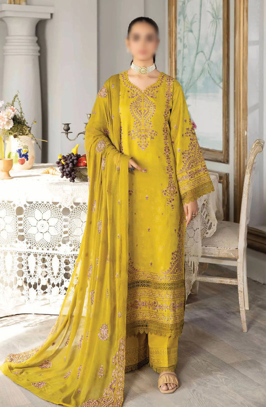 Johra Nasheman Embroidered Banarsi Jacquard Lawn Collection 2024 - JH 537