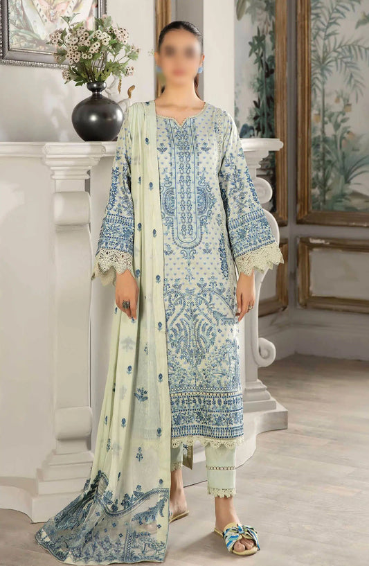 Johra Nasheman Embroidered Banarsi Jacquard Lawn Collection 2024 - JH 538