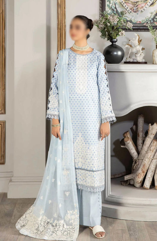 Johra Nasheman Embroidered Banarsi Jacquard Lawn Collection 2024 - JH 539