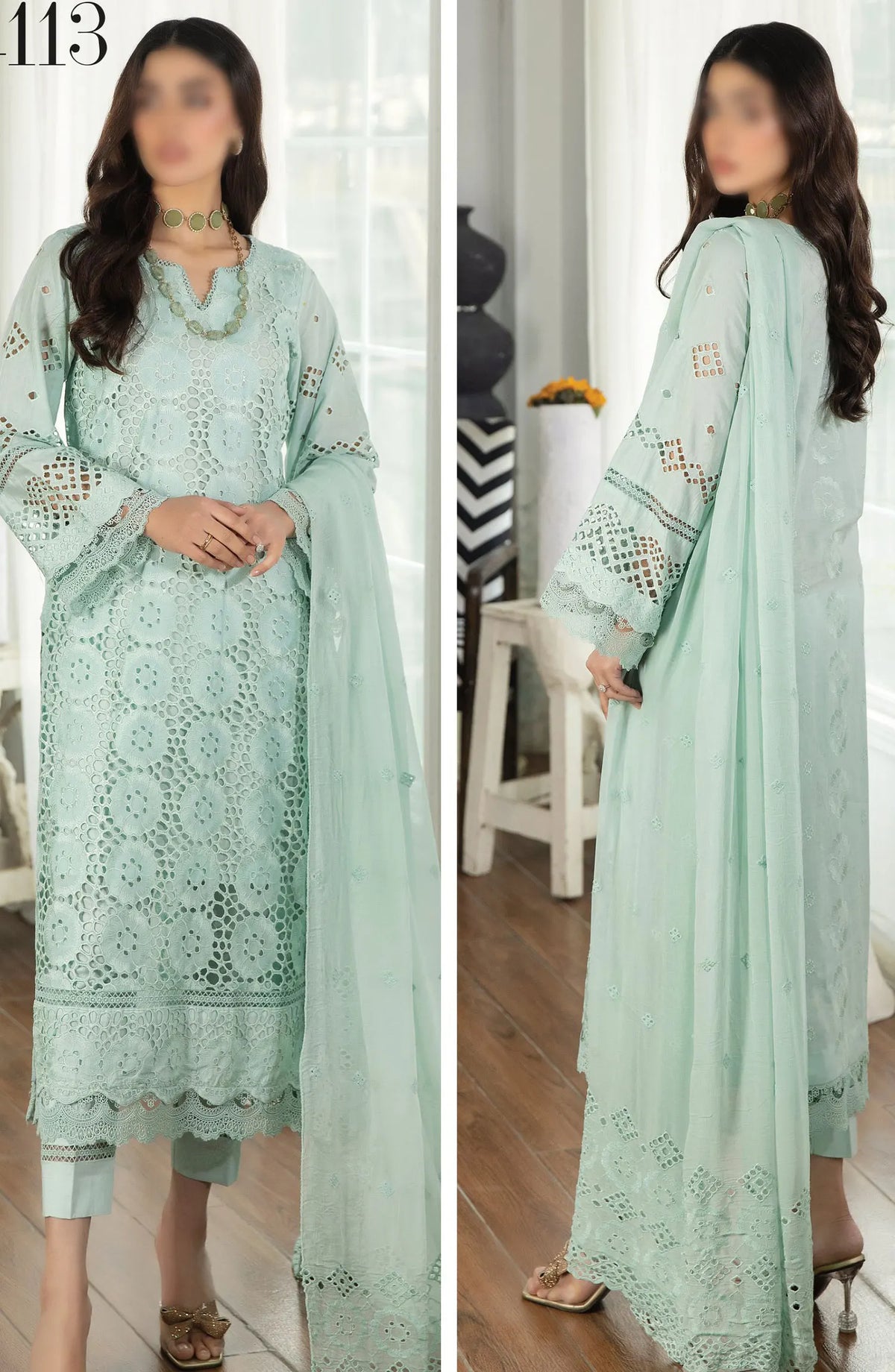 Johra Uzuri Chikankari Lawn Collection 2024 - JH 113