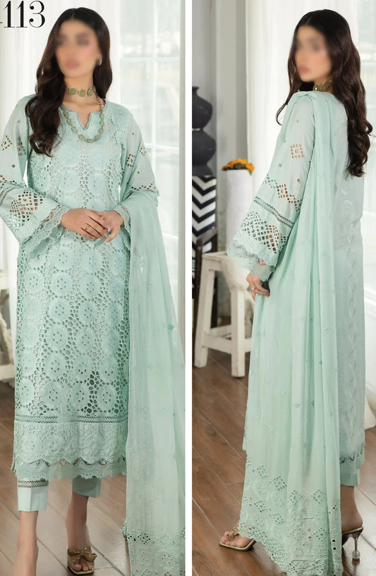 Johra Uzuri Chikankari Lawn Collection 2024 - JH 113