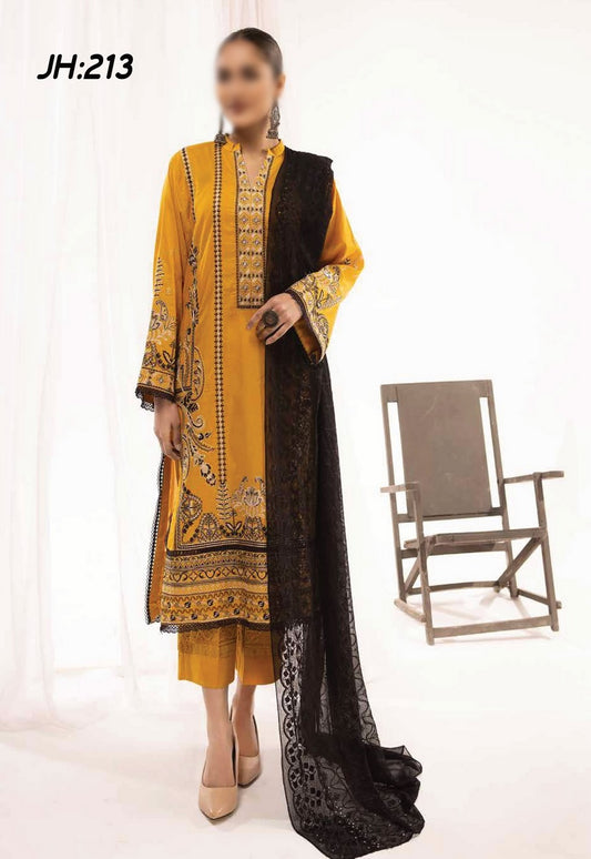 JH 213 Johra Zimal Embroidered Lawn Collection