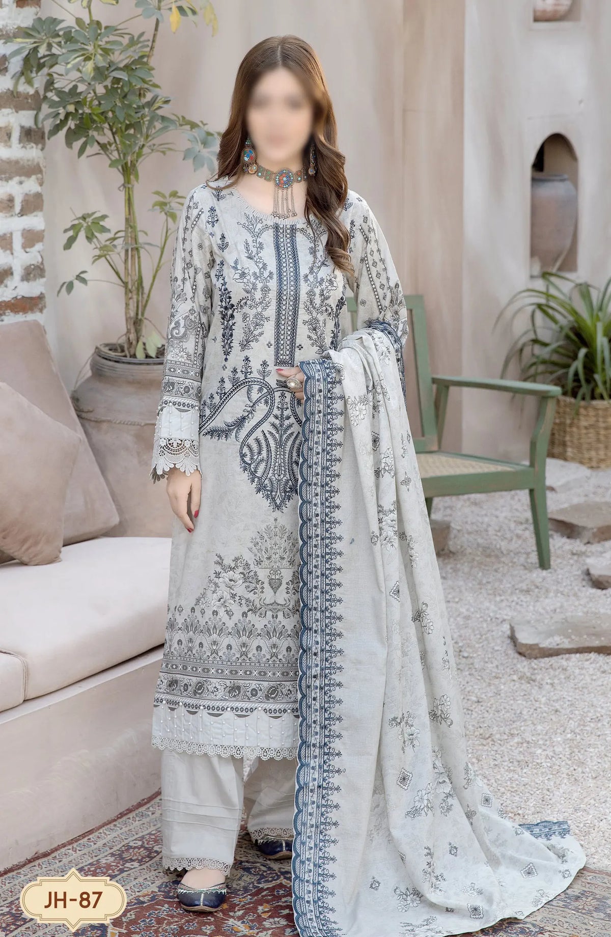 Johra Sila Embroidered Lawn Collection 2024 - JH 87