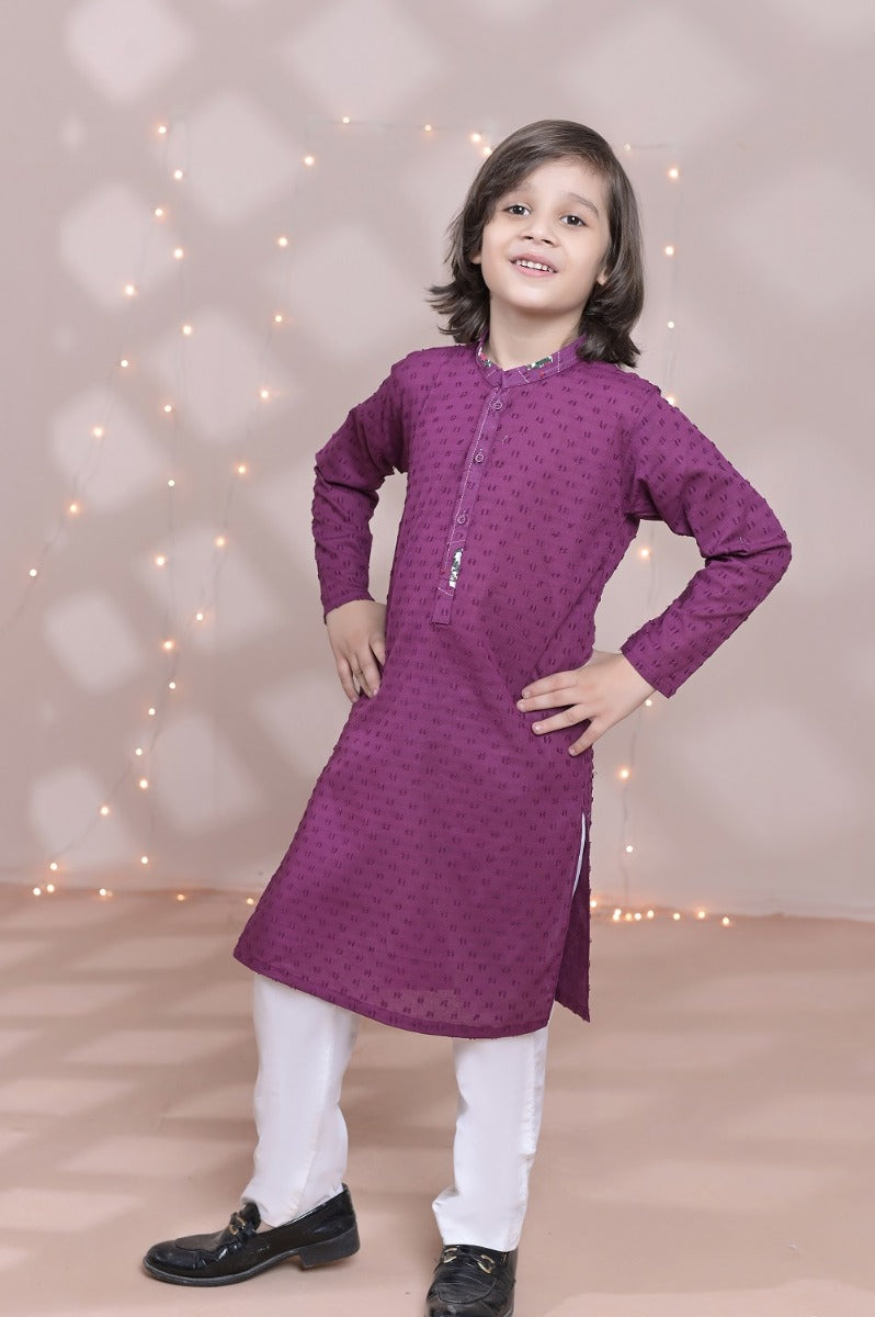 Exclusive Kids Kurta Pyjama Collection - K 15 Dotted Magenta