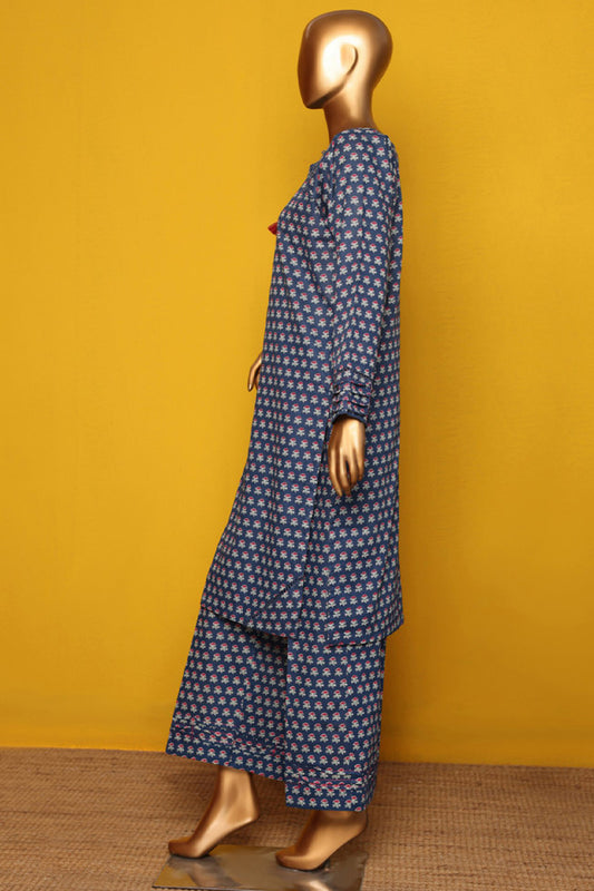 HZ RTW Printed Khaddar Co Ords Collection 2023 - KC 03 BLUE