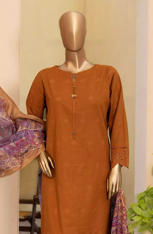 HZ Khaddar Embroidered Chikankari with Pashmina Shawl Collection - KCP-01