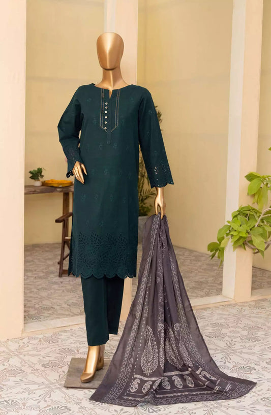 HZ Khaddar Embroidered Chikankari with Pashmina Shawl Collection - KCP-03