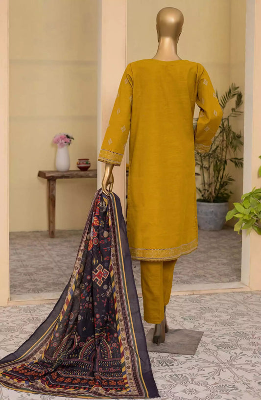 HZ Khaddar Embroidered Chikankari with Pashmina Shawl Collection - KCP-04