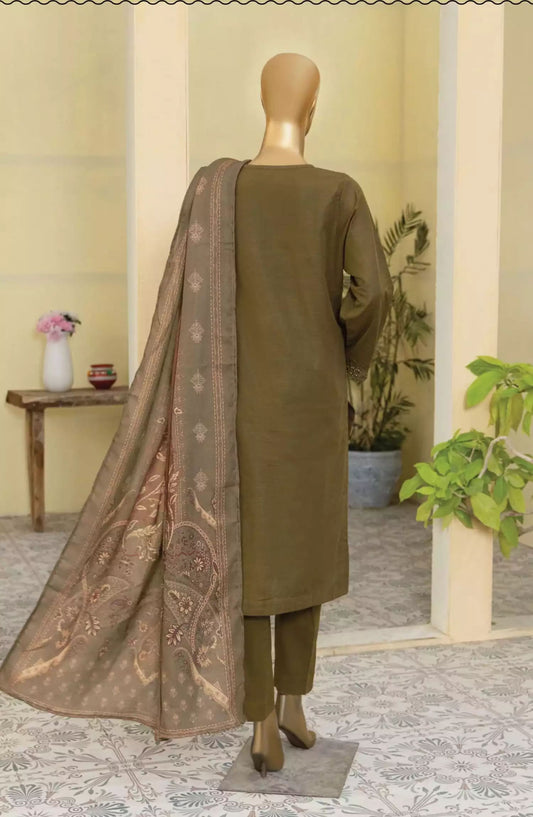 HZ Khaddar Embroidered Chikankari with Pashmina Shawl Collection - KCP-06
