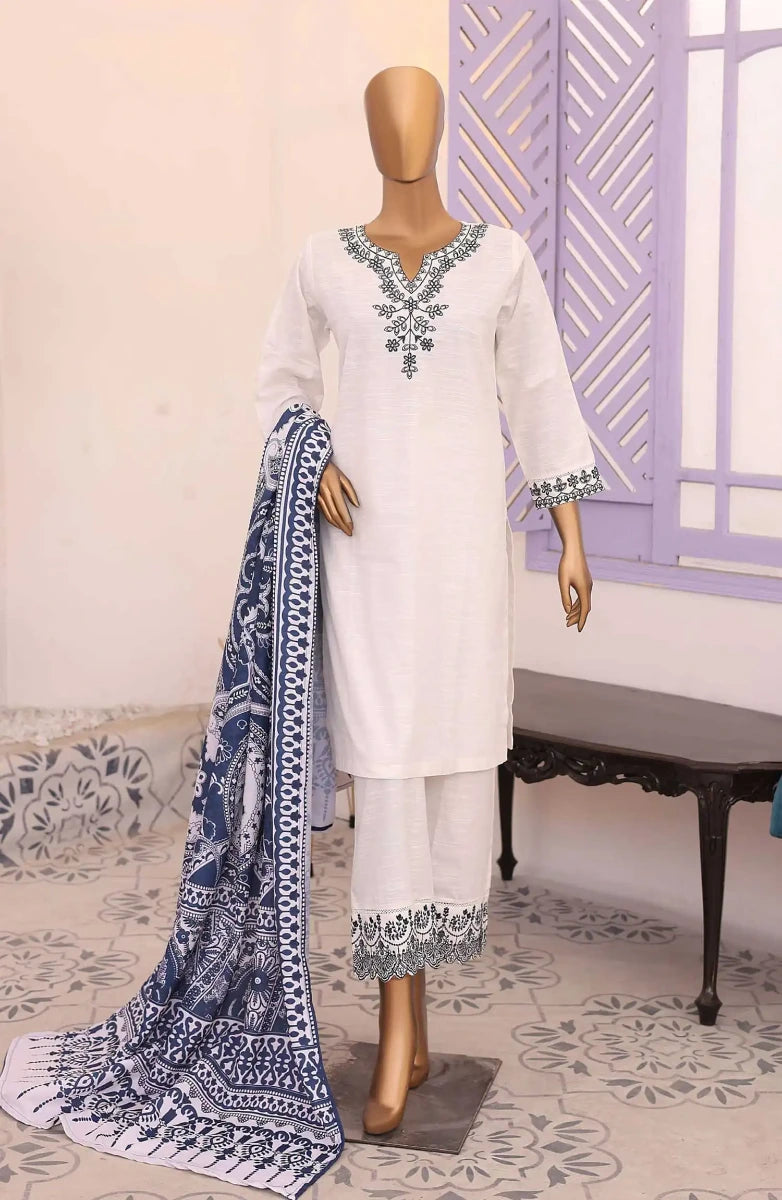 Khaddar Wool Shawl Collection Vol 01 - KCS 02 White