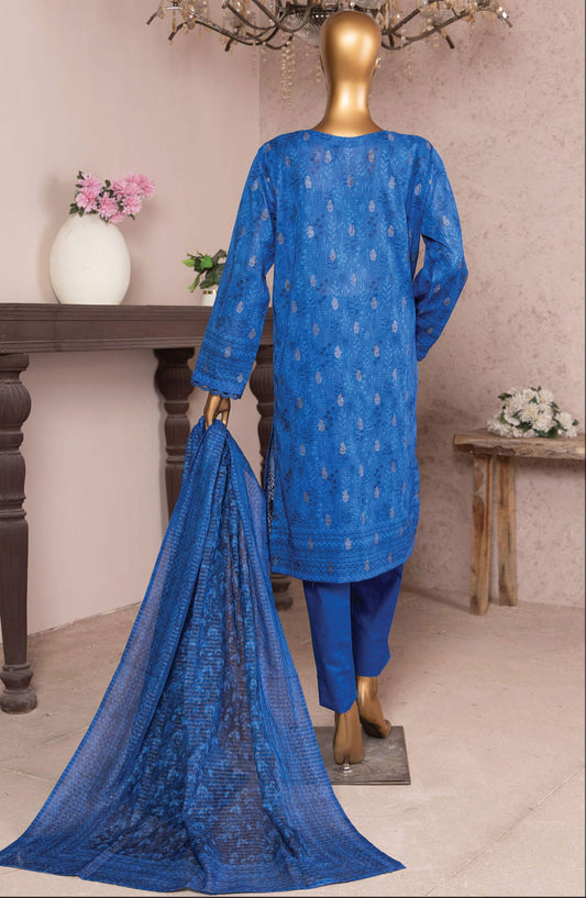 HZ Kalamkari Jacquard Embroidered Unstitched Collection - KJE-01