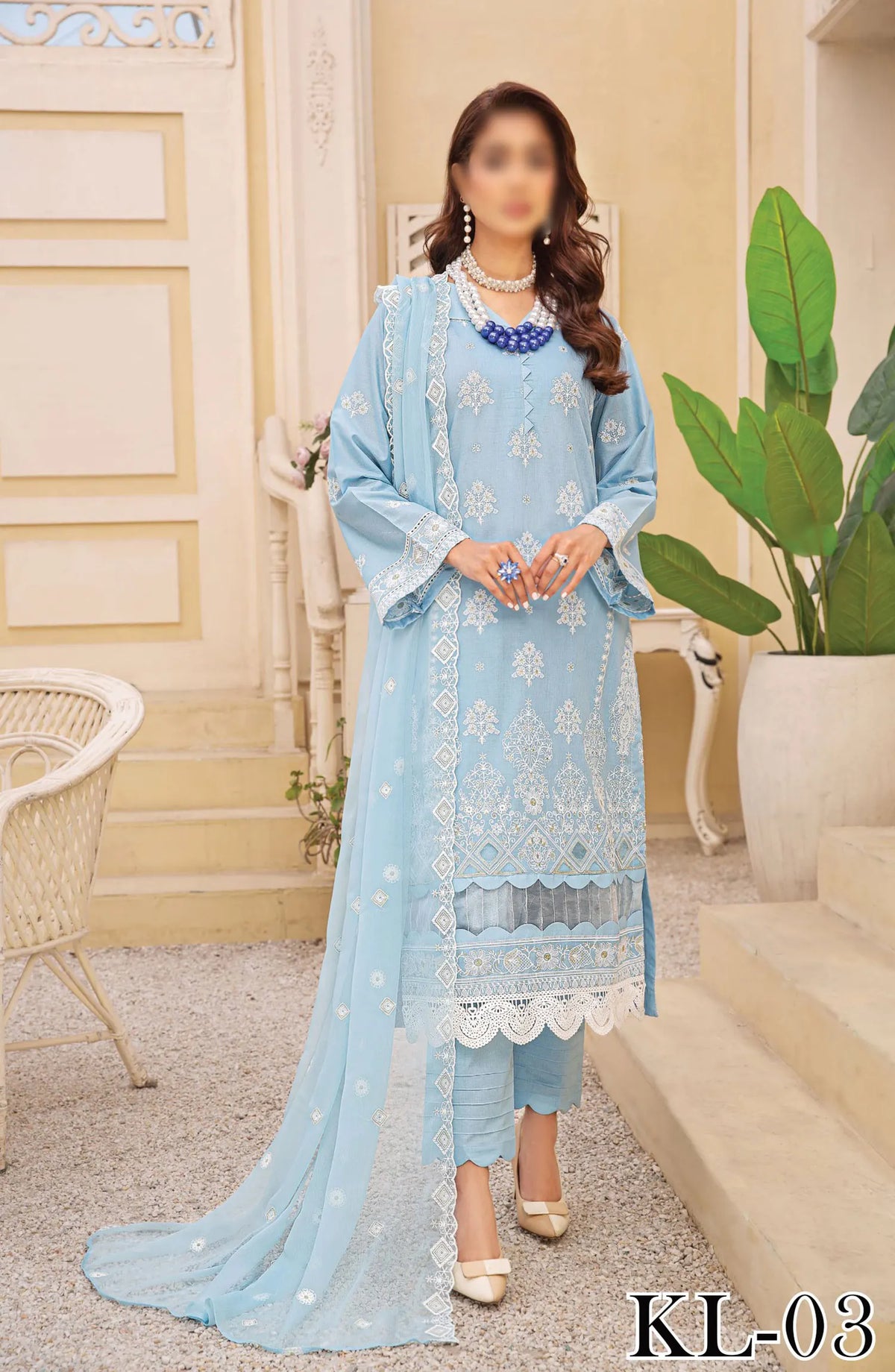 Lawnkaari by Khoobsurat Embroidered Lawn Collection 2024 - KL-03