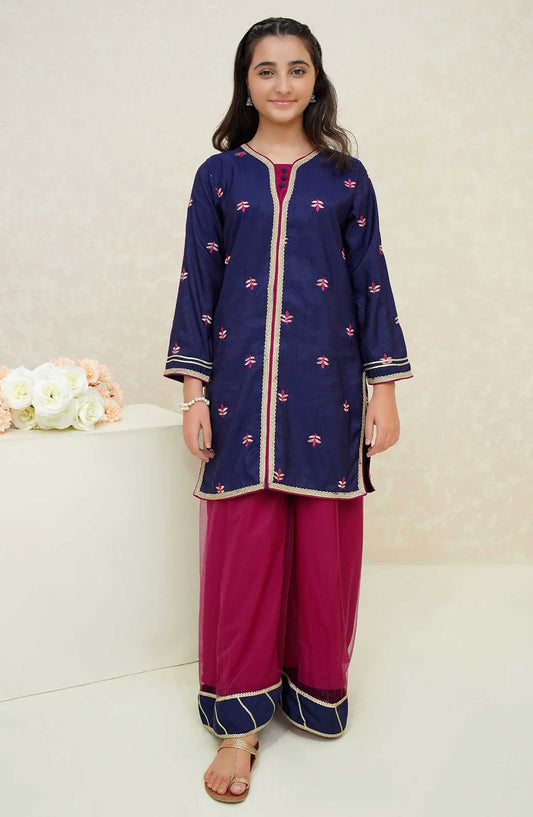 Modest Embroidered Raw Sillk Stitched 2 Piece - Kohinoor - MD25F - Festive Collection