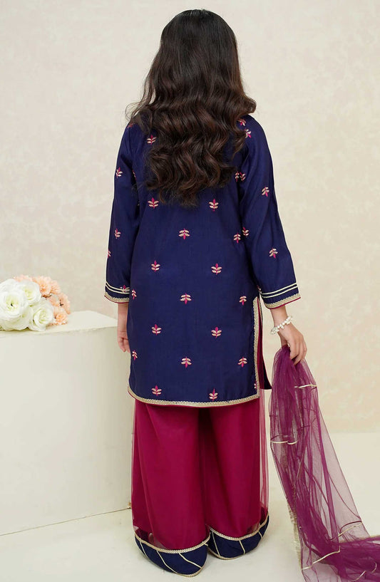 Modest Embroidered Raw Sillk Stitched 2 Piece - Kohinoor - MD25F - Festive Collection