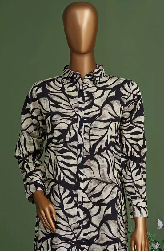 HZ Basics Printed Khaddar Co Ords RTW Vol 01 - KPC 901 Cream Black