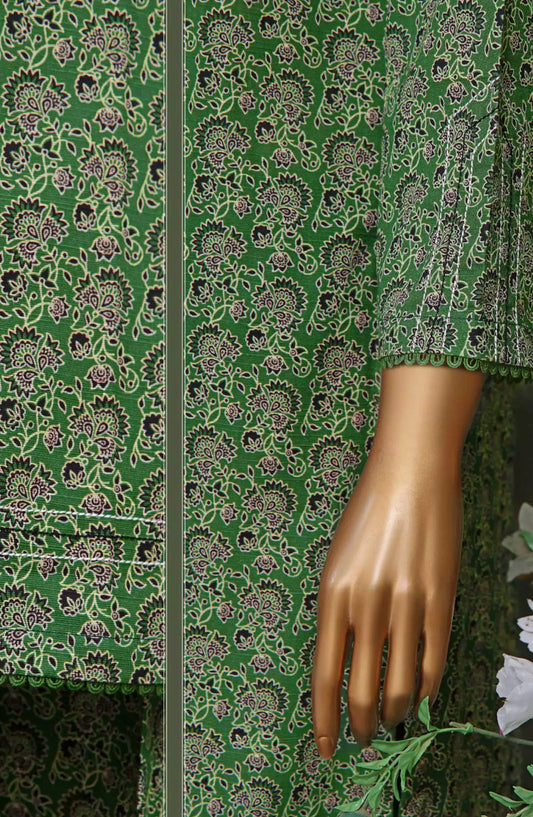 HZ Basics Printed Khaddar Co Ords RTW Vol 02 - KPC-902 LEAF GREEN