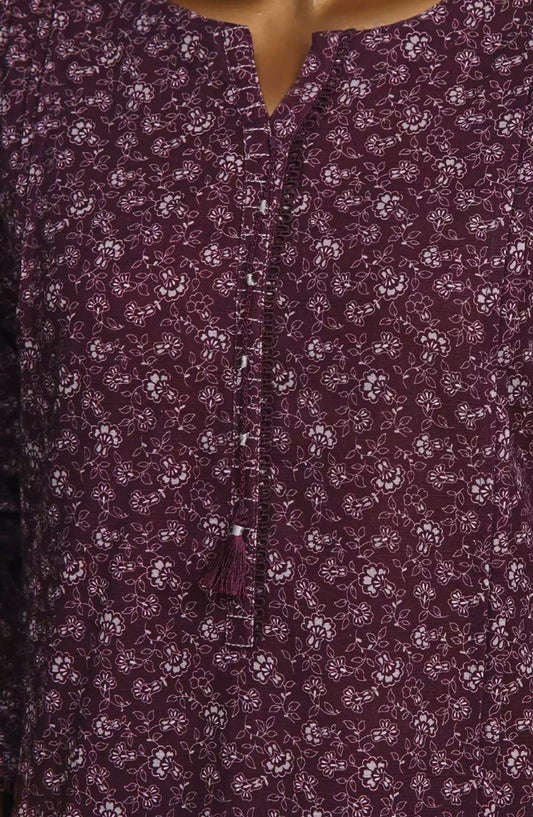 HZ Basics Printed Khaddar Co Ords RTW Vol 02 - KPC-905 DARK PURPLE
