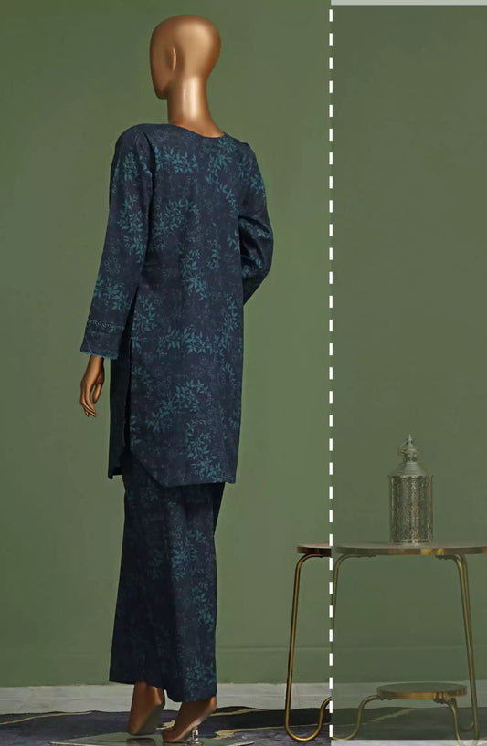 HZ Basics Printed Khaddar Co Ords RTW Vol 01 - KPC 906 Prussian Blue