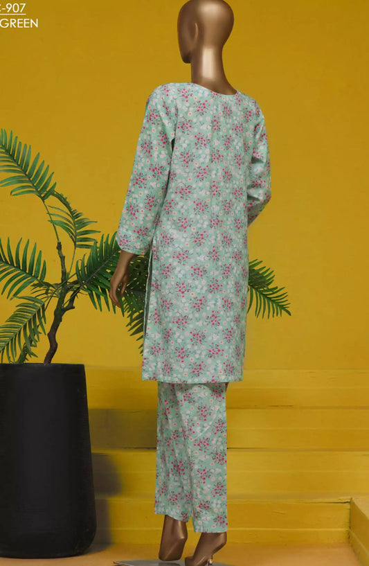 HZ Basics Printed Khaddar Co Ords RTW Vol 01 - KPC-907 SEAGREEN