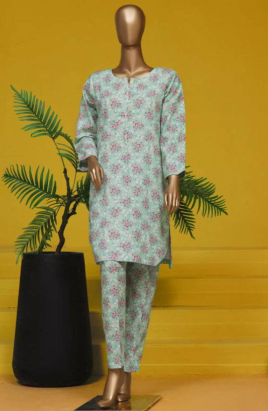 HZ Basics Printed Khaddar Co Ords RTW Vol 01 - KPC-907 SEAGREEN