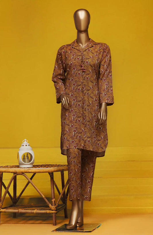 HZ Basics Printed Khaddar Co Ords RTW Vol 01 - KPC-909 MUSTARD