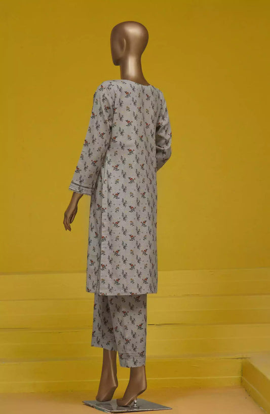 HZ Basics Printed Khaddar Co Ords RTW Vol 01 - KPC-912 OYSTER BEIGE