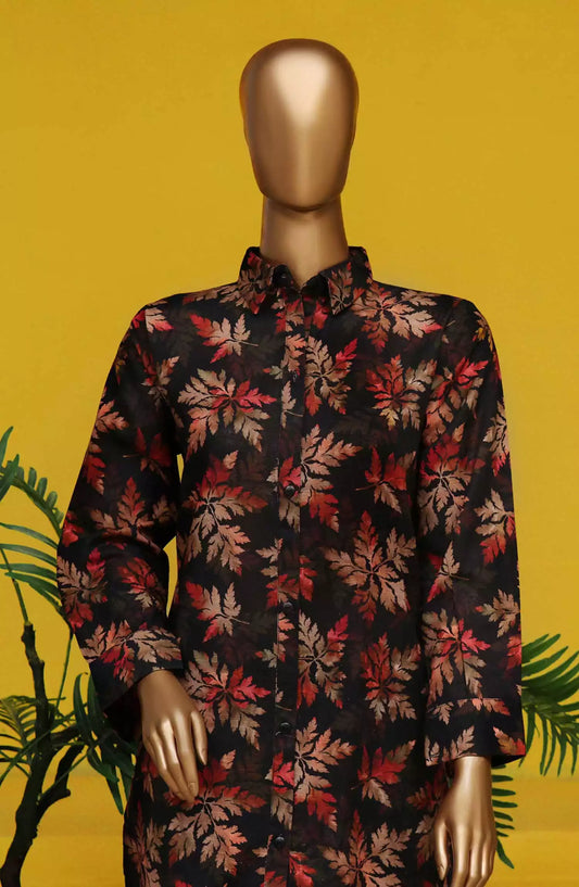 HZ Basics Printed Khaddar Co Ords RTW Vol 02 - KPC-913 BLACK AUTUMN
