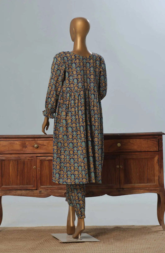 HZ RTW Fall Winter Prints 2 Pc Co Ords Collection - KPC 916 MIDNIGHT BLUE