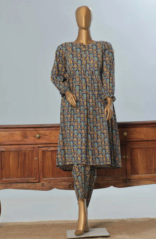 HZ RTW Fall Winter Prints 2 Pc Co Ords Collection - KPC 916 MIDNIGHT BLUE
