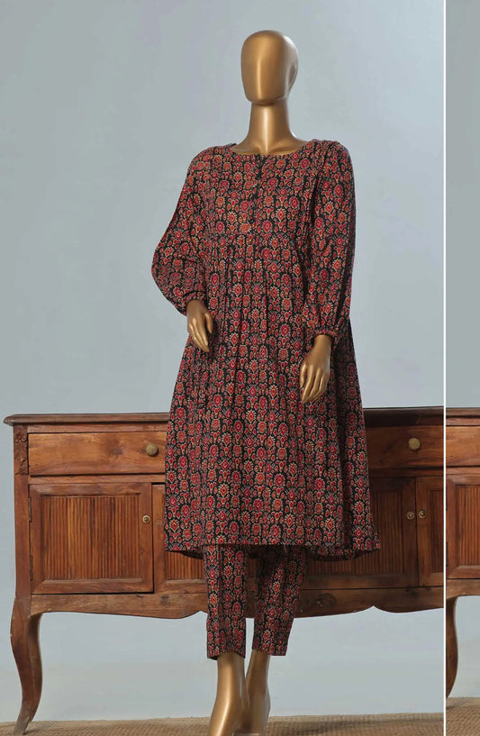 HZ RTW Fall Winter Prints 2 Pc Co Ords Collection - KPC 917 BLACK MULTI