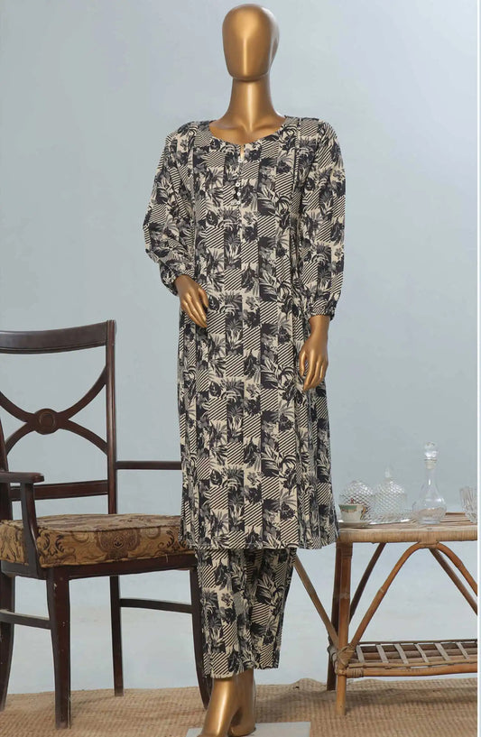 HZ RTW Fall Winter Prints 2 Pc Co Ords Collection - KPC 918 DENIM BLUE