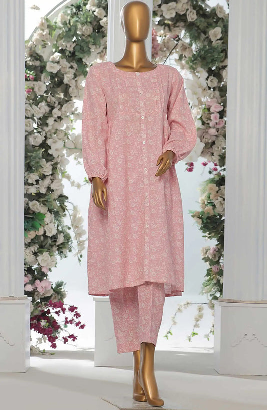 HZ Light Khaddar Frocks 2Pc Co Ords Vol 02-KPC 920 PASTEL PINK