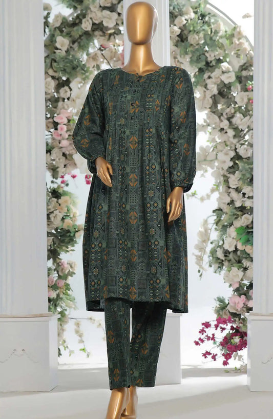 HZ Light Khaddar Frocks 2Pc Co Ords Vol 02-KPC 921 STEM GREEN