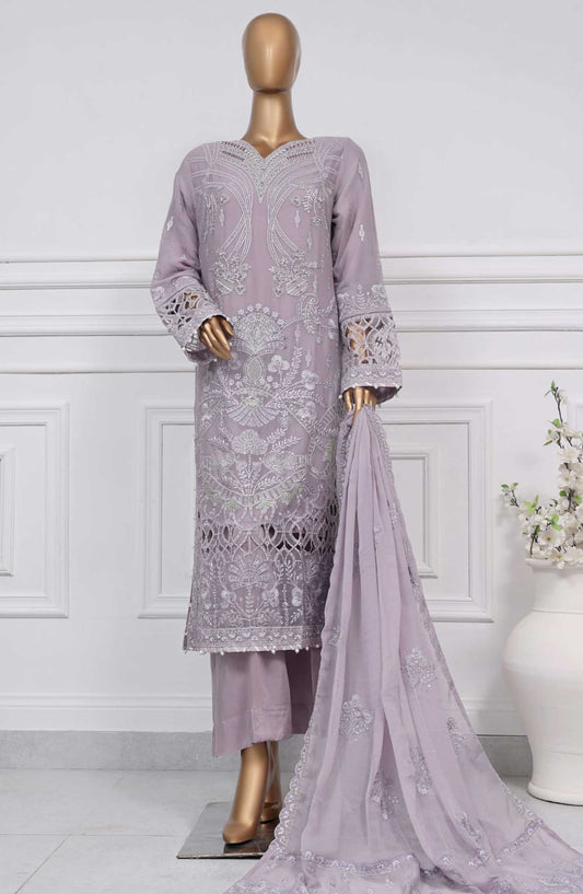 Afsanay by Sadabahar Embroidered Chiffon Stitched 3 Piece Suit - KR - 02 B - SD25AC - Lavender - Festive Collection