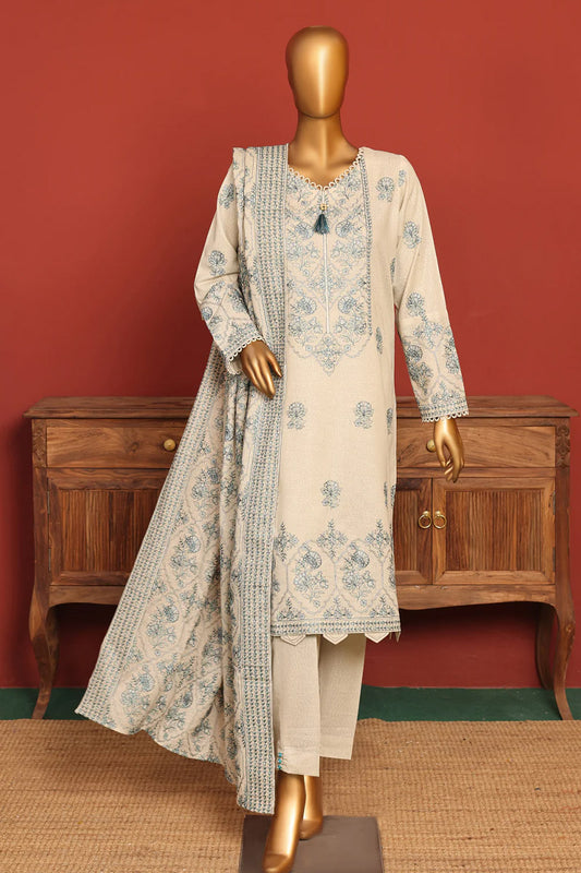 HZ Karandi Un Stitched Embroidered Winter Collection - KSC-01