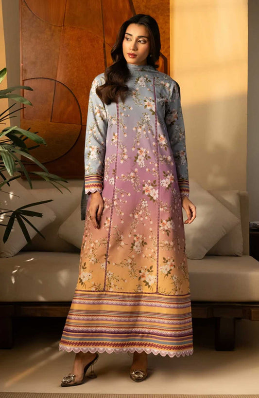 Nazm by Maryam N Maria Printed Silk Unstitched 3 Piece - LANA - MS50458 - MNM25N - Purple - Festive Collection