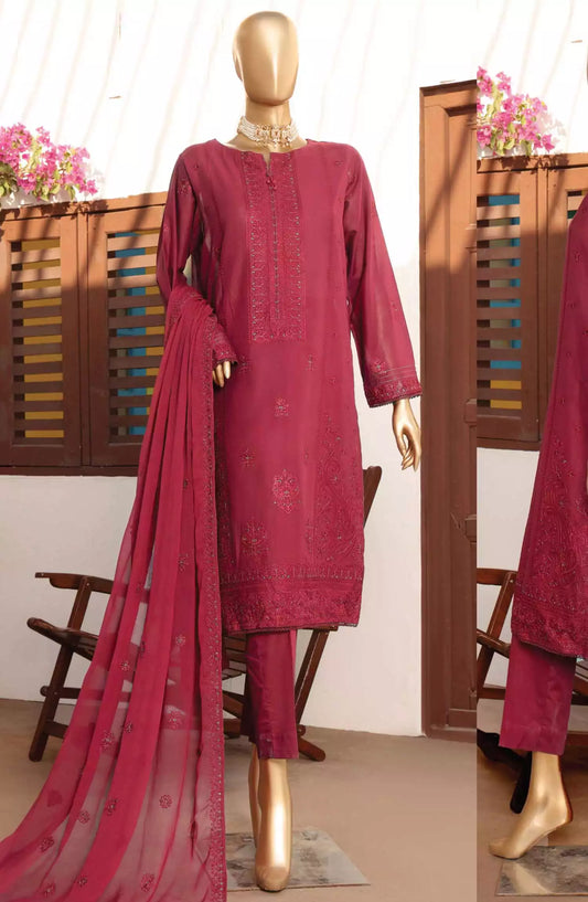 HZ Lucknowi Chikankari Embroidered Collection - LCE-12