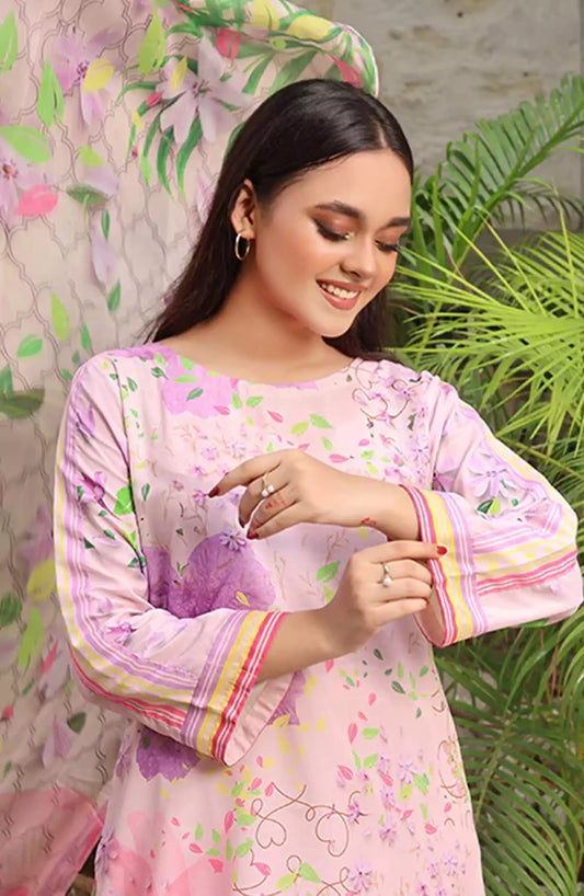 Nazmina Floret Luxury Swiss Lawn Collection - LD-05 Mellifluous