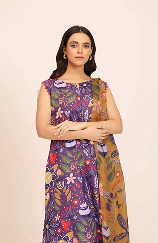 Nazmina Florent Luxury Swiss Lawn Collection - LD-20 Tropical Mirage